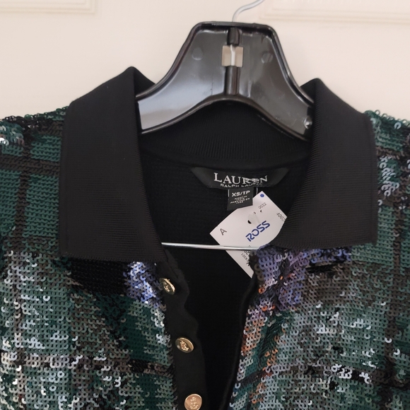 LAUREN Ralph LaurenPlaid Sequined Polo Dress (xs) - Picture 4 of 10